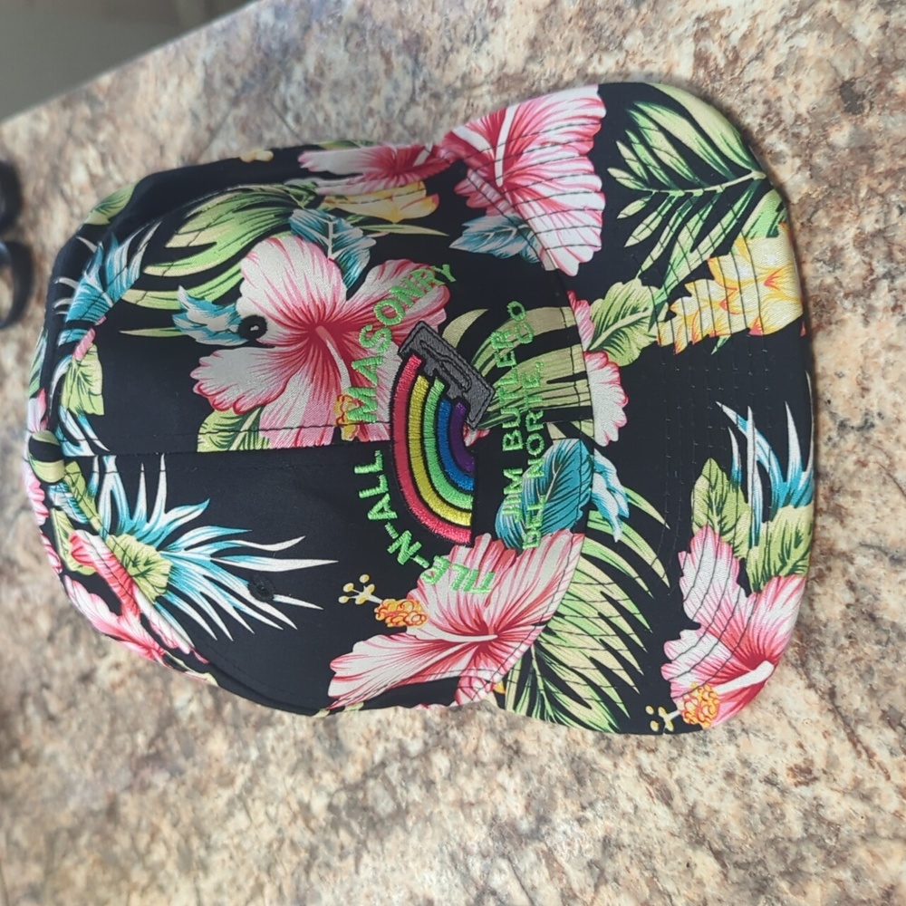 Unisex Adjustable rainbow alpha print hat